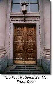 The First National Bank's Front Door